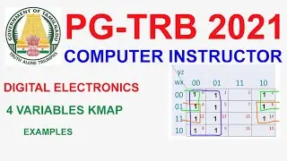 TRB Computer Instructor 💥DIGITAL ELECTRONICS  4 variable KMAP Examples  | VIBRANT ONLINE ACADEMY