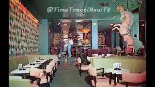 Vintage Hotel Monteleone Carousel Bar Cocktail Lounge New Orleans Louisiana 1950's Midcentury Decor