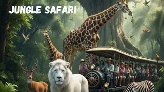 Jungle Safari Ride 🚂🦁 | Real Lion & Zebra Sighting @StoryYatra5 #jungle #junglesafari #viral
