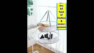 Foldable Hanging Laundry Drying Net Basket