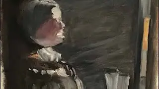 Krejci Artist is live! Painting cafe pictures #krejci #oil #liveart