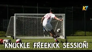 SICK KNUCKLEBALL FREEKICK SESSION VS WALL & GOALKEEPER! | HD