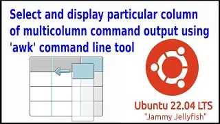 Select one column to display from a multi column linux terminal command output