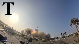 Car hit by debris from SpaceX launch