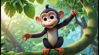 Max Monkey Climbs a Tree | Jungle Adventure Song for Kids | Nursery Rhymes in English