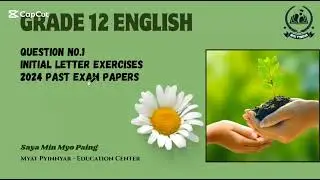 Grade 12 English - Initial Letter Exercise 