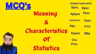 Mcqs of meaning and characteristics of statistics | #mcqs #statistics #statisticsmcqs