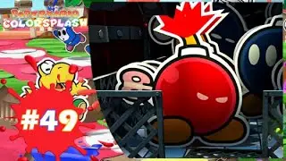 Paper Mario: Color Splash Walkthrough Gameplay Episode 49: Into the Bob-Omb Factory | Nintendo Wii U
