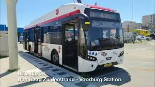HTM lijn 28: Den Haag Zuiderstrand - Voorburg Station | omleiding | 2021 | 4K