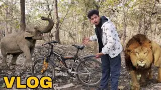 The cycle broke down in the middle of the jungle.