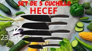 SET de 5 cuchillos de cocina de HECEF Unboxing.