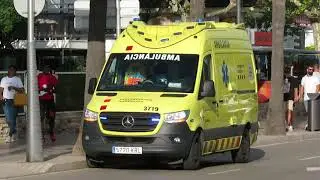 Mercedes Sprinter ambulancia SEM 112/061 Bergadana, en un servicio