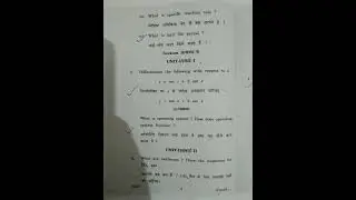 UOK B.Sc.B.Ed Part-I Exam 2022 Pepper-lll(Physical Chemistry)