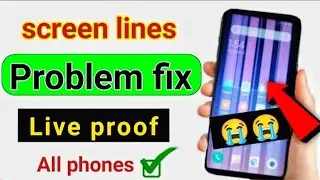 phone ki screen par line kaise hataye realme | mobile screen lining blinking problem |Display lining