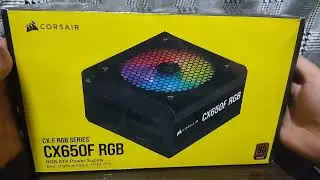 UNBOXING FONTE CX650 F RGB MODULAR DA CORSAIR (TESTANDO O RGB)