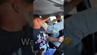 Big cockroach in the car for my wife's reaction #Shorts