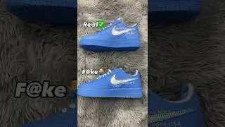 Real Vs Fake Blue Off-White Air Force 1 #sneakerhead #sneakers #viral