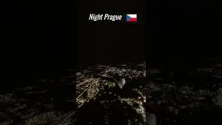 Night PRAGUE  From Above ✈️ Stunning Aerial Flight!