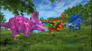 Alive dinosaurs for kids. Interactive projection wall games