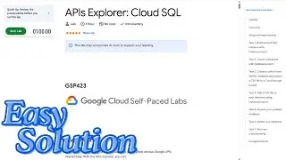APIs Explorer: Cloud SQL | #qwiklabs | #GSP423 | #arcade