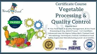 Vegetable Processing & QC-Course Overview