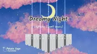 Dreamy Night - LilyPichu (comfi beats) | Kalimba Cover + Tutorial | Sheet Music + Tabs