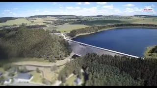 Die Rauschenbachtalsperre bei Neuhausen Luftaufnahmen in 4K
