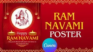 Ram navami Social media post design in canva | Social media post design tutorial | Canva sikho