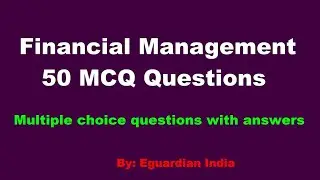 Financial Management MCQ Questions | Financial Management multiple choice questions