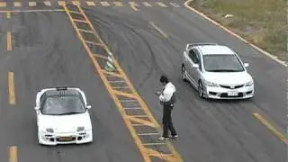2010/10/3「車DE大運動会！」Drag-Braking AZ-1 VS ロードスター