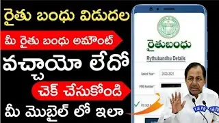 How To Check Rythu Bandhu Payments Status 2021 | Rythu Bandhu || Check Rythubandhu Payment In Mobile
