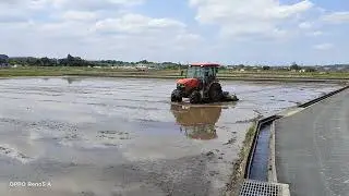 kubota SL54クボタ　トラクター54馬力 代かき.