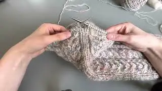 Eurus sweater - opstart p&aring; arb frem og tilbage efter &aelig;rmet