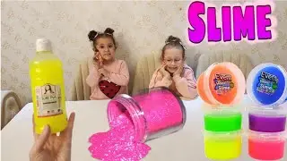 BAHAR VE BANU ALYA SLİME BULMA YARIŞMASI YAPTI !!!   ماما جابت بيبي - جنى مقداد | طيور الجنة
