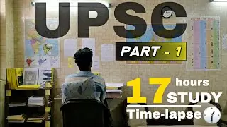 A Day of a UPSC Aspirant | On Time-lapse | Full day Study Vlog | Part-1