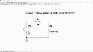 LT Spice Tutorial - EP 5 - Define Ideal Diode Model
