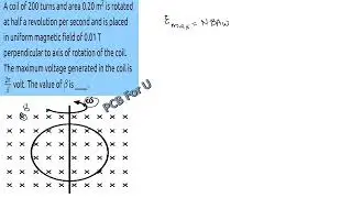 A coil of 200 turns and area 0.20 m^2 is rotated at half a revolution per second and is placed in 