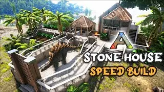 ARK: Survival Evolved - The Island / Stone House (Speed Build) 🏡🔨 / Arkitect Structures