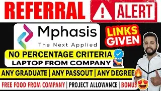 😍MPHASIS REFERRAL LINK FOR FRESHERS | MPHASIS HIRING FRESHERS✅| NON CODING | ANY GRADUATE ELIGIBLE🔴