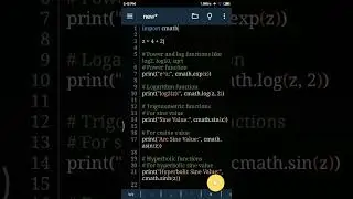 cmath module functions