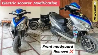 Electric scooter Modification Front mudguard remove ❌