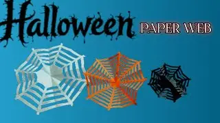 How to make a spider web at home | spider web for Halloween | कागज से मकड़ी की जाल कैसे बनाएं