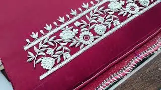 how to make hand embroidery designs work | hand embroidery| trading video |silver embroidery