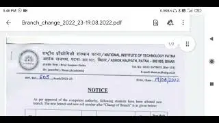 Nit patna branch change result | Nit patna | Nit patna dean |