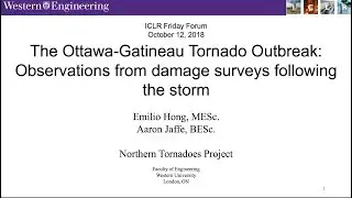ICLR Friday Forum: Ottawa/Gatineau tornado outbreak damage surveys (October 12, 2018)