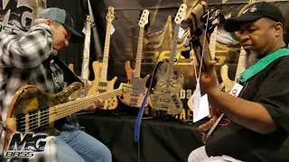 MG bass NAMM show Andy Irvine & Tyrone Ruffini - New model Africa & Desert summer 5 strings