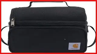 Carhartt Deluxe Dual Compartment Insulated Lunch Cooler Bag, Black