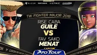 RISE Caba (Guile) vs FAV Sako  (Menat) - TW FIghter Major 2018 Winners Finals - SFV - CPT 2018