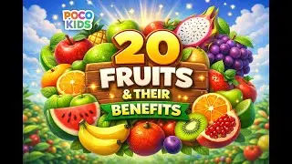 20 Fruits and Their Benefits 🍎🍌 | Fun Learning for Kids | POCO KIDS&rdquo;