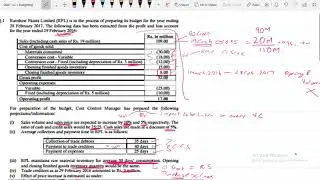 Budgeting - Spring 2016 Q#1 Rainbow Paints Limited